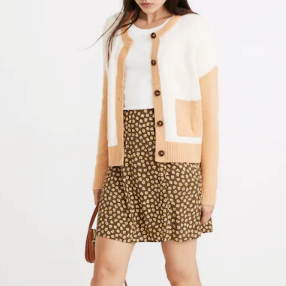 Madewell Brown Floral Mini Skirt